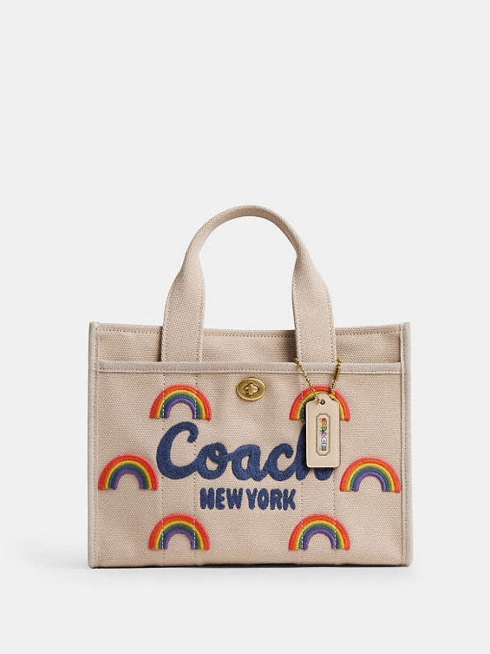 Coach Cargo Tote Bag 26 With Rainbow - Picture 1 of 12